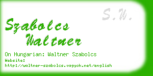 szabolcs waltner business card